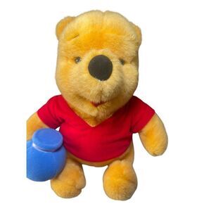 Walt Disney Company Toy Yellow Winnie the Pooh Honey Jar Plush Stuffed Animal